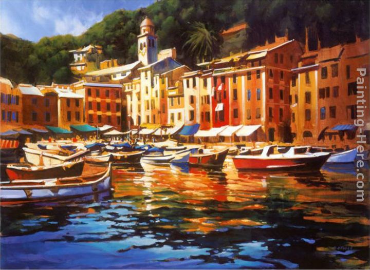 Portofino Colors painting - Michael O'Toole Portofino Colors art painting